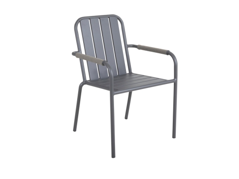 Brafab Innes Diningstuhl, Aluminium anthrazit, stapelbar