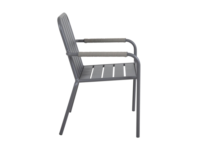 Brafab Innes Diningstuhl, Aluminium anthrazit, stapelbar