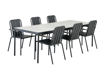 Brafab Nox-Innes Sitzgruppe 2 Aluminium anthrazit 9-teilig