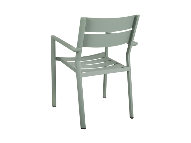 Brafab Delia Armlehnstuhl, Aluminium Dusty green stapelbar