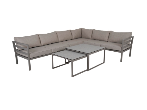 Brafab Weldon-Talance Loungeset 296x226cm, Aluminium khaki, inkl. Polster