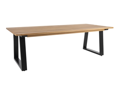 Brafab Laurion Teak Esstisch 230x100cm, Gestell Aluminium schwarz