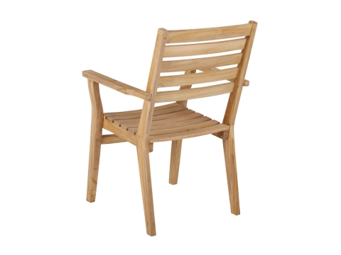 Brafab Keros Stapelsessel aus Teakholz mit Armlehnen, stapelbar