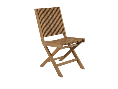 Brafab Julita Teak massiv Gartenstuhl, faltbar, Staboptik