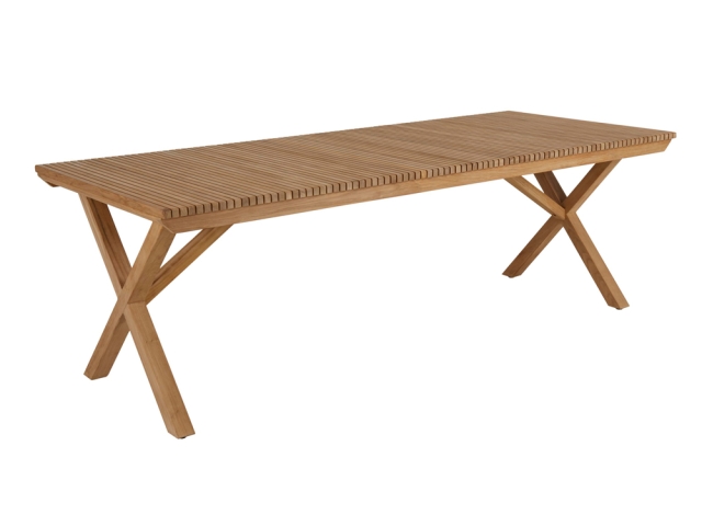 Brafab Julita Teak natur Tisch 220 x 90cm Staboptik
