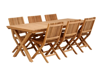 Brafab Julita Teak natur Gartenm&ouml;bel-Set 2, 7-teilig