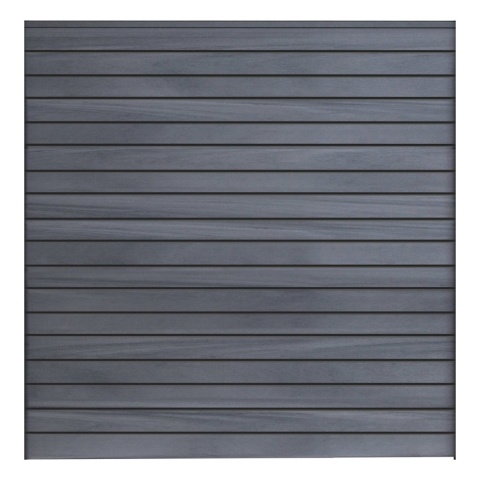 GrojaSolid Rhombus Steckzaun-Set Steingrau co-extrudiert 180x180cm