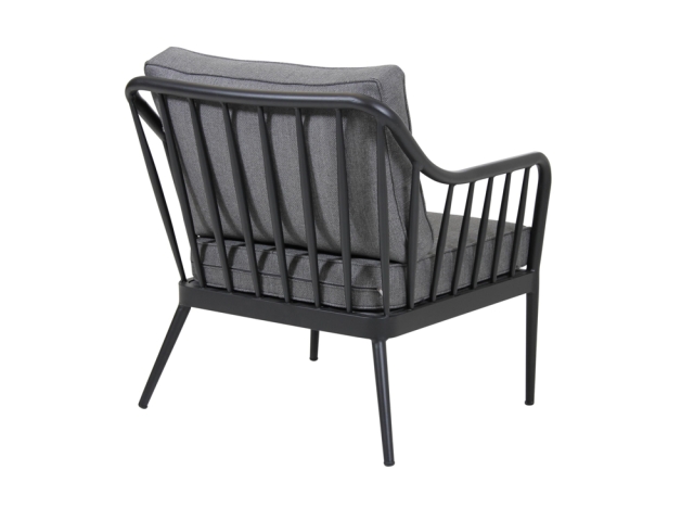 Brafab Coleville Armlehnstuhl Aluminium schwarz inkl. Kissen