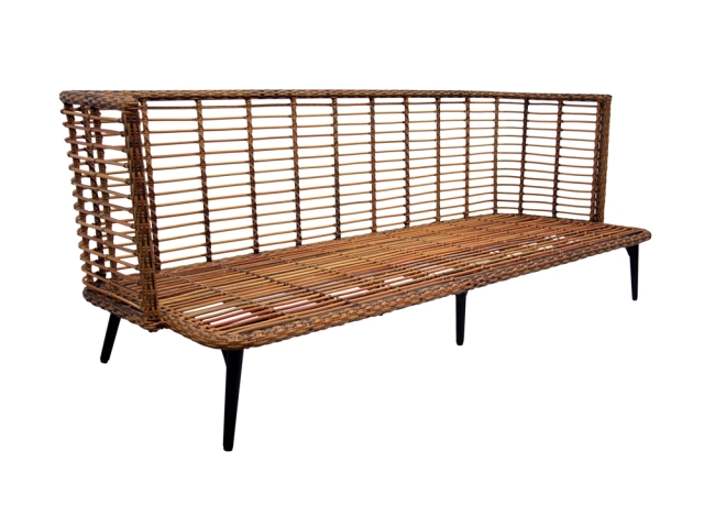 Brafab Covelo 3-Sitzer Sofa 188cm inkl. Kissen Kunstrattan-Geflecht