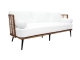 Brafab Covelo 3-Sitzer Sofa 188cm inkl. Kissen Kunstrattan-Geflecht