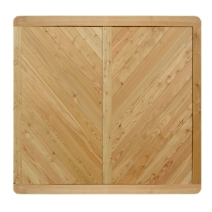 Massivzaun 180x180cm geschlossen L&auml;rche natur