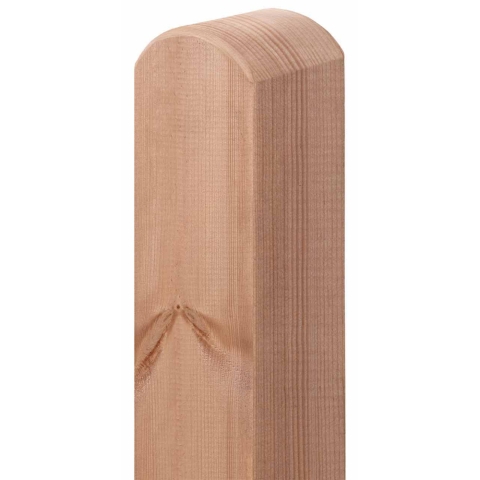 Zaunpfosten aus L�rche verleimt 9x9x190 Rundkopf