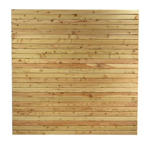 Massivzaun Rhombus gerade L�rche natur 180x180 cm