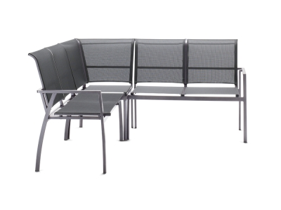 Sieger Malaga Aluminium silbergrau Ecksitzgruppe - 1