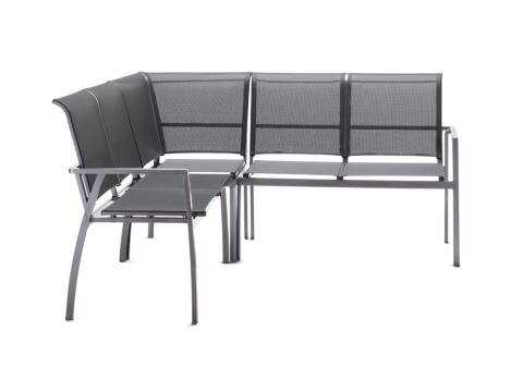 Sieger Malaga Aluminium silbergrau Ecksitzgruppe - 1