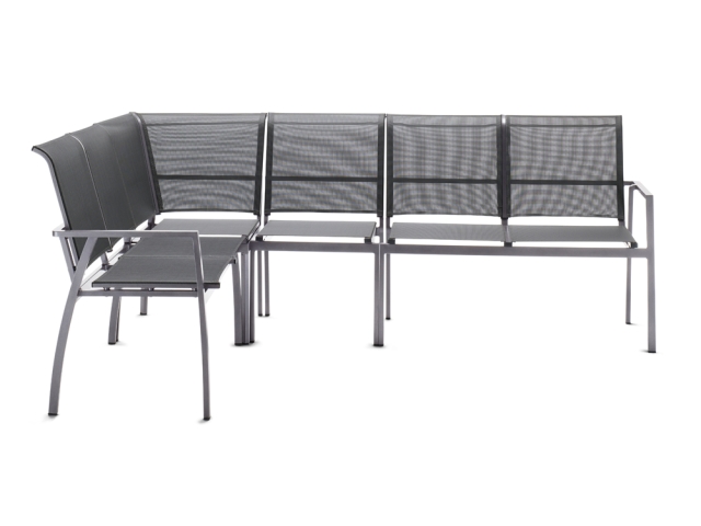 Sieger Malaga Aluminium silbergrau Eck-Sitzgruppe - 2