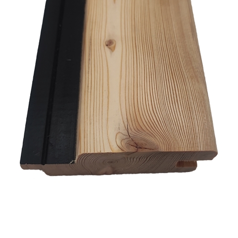 Profilbrett Rhombus mit schwarze Feder 27x94 mm kanadischer L�rche