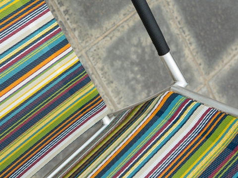 Zebra Rovex Stapelsessel green stripe Edelstahl