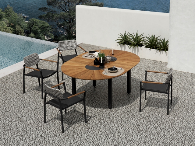 Zebra Yobex-Catax Gartenm�bel-Set Tisch 135x135-185cm