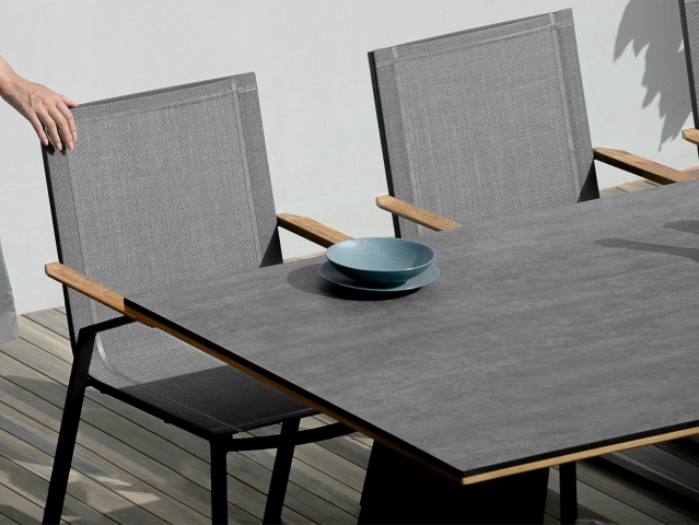 Zebra Tamax Stapelsessel Aluminium graphit