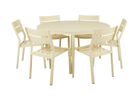 Brafab Bigby Diningtisch Aluminium rund 100cm, Lemon