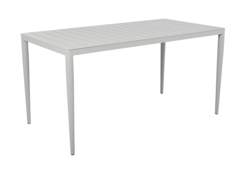 Brafab Bigby Diningtisch Aluminium 144x76cm, hellgrau