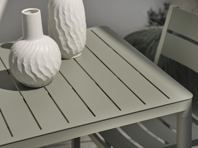 Brafab Bigby Diningtisch Aluminium 195x90cm, Dusty green