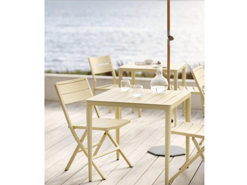 Brafab Bigby Diningtisch Aluminium 76x76cm, Lemon