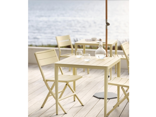 Brafab Bigby Diningtisch Aluminium 76x76cm, Lemon