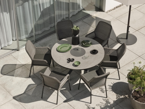 Brafab Dimma Diningsessel Anthrazit-Grau, inkl. Kissen