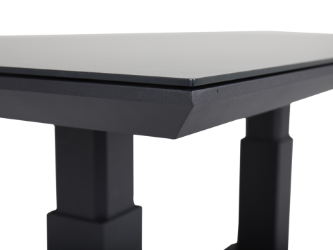 Brafab Heis Loungetisch Aluminium schwarz, 150x79cm, h�henverstellbar 48-68cm