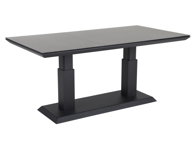 Brafab Heis Loungetisch Aluminium schwarz, 150x79cm, h�henverstellbar 48-68cm