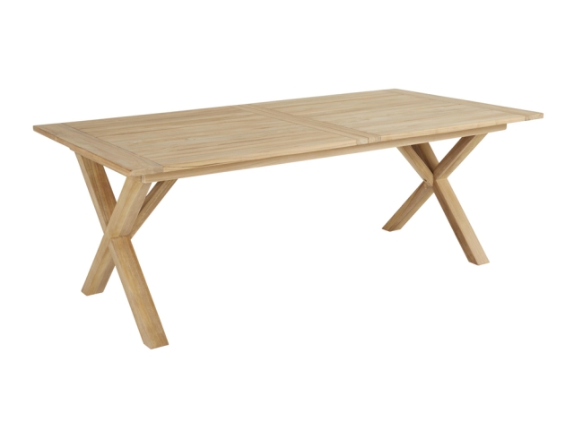 Brafab Brutus Ausziehtisch 200-265x100cm, massives Teak Natur
