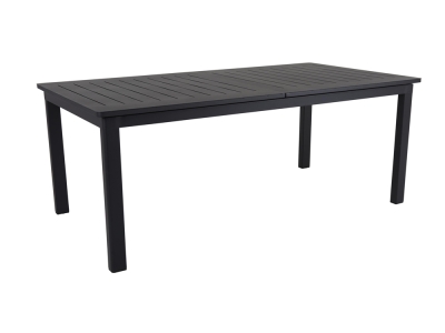 Brafab Lomma Ausziehtisch Aluminium schwarz 194-312x100cm