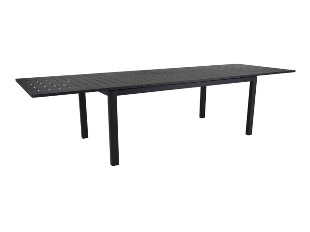 Brafab Lomma Ausziehtisch Aluminium schwarz 194-312x100cm