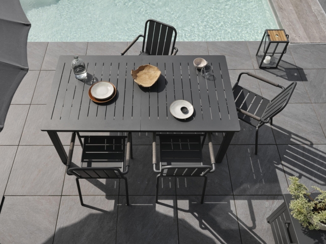 Brafab Lomma-Innes Dining-Set Aluminium anthrazit, 5-teilig