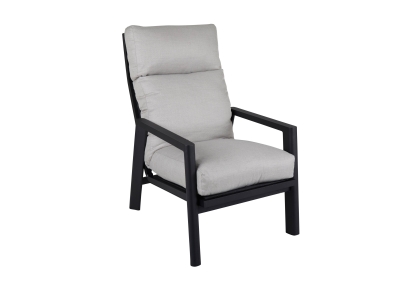 Brafab Slide Positionsstuhl, Aluminium schwarz, verstellbares R&uuml;ckenteil