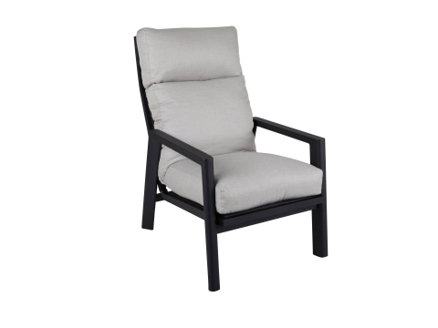 Brafab Slide Positionsstuhl, Aluminium schwarz, verstellbares R�ckenteil