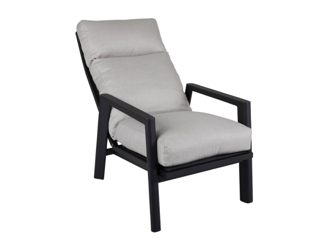 Brafab Slide Positionsstuhl, Aluminium schwarz, verstellbares R�ckenteil