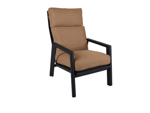 Brafab Slide Positionsstuhl,Aluminium schwarz, Cinnamon, R�ckenteil verstellbar