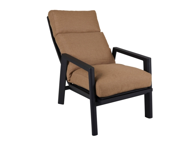 Brafab Slide Positionsstuhl,Aluminium schwarz, Cinnamon, R�ckenteil verstellbar