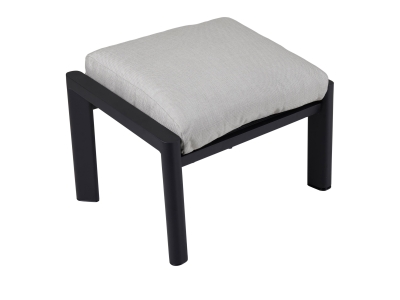 Brafab Slide Fu&szlig;hocker, Aluminium schwarz, inkl. Kissen