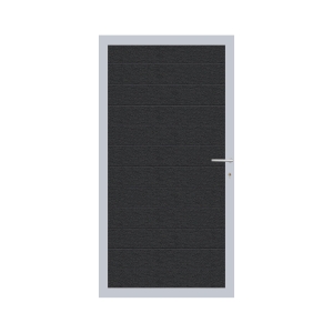 Elephant Mix and Match Zauntor Alu 90x175cm, Bausatz F&uuml;llung WPC Holzkohle Look co-extrudiert