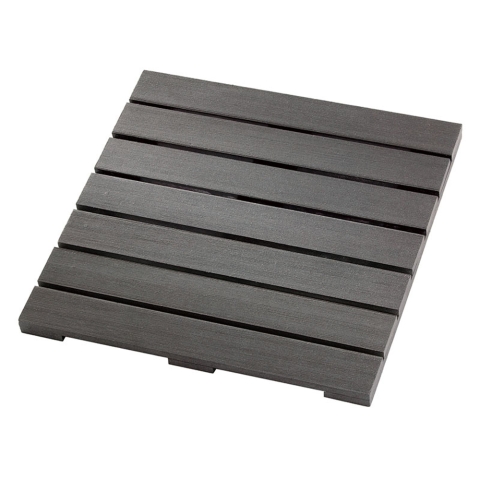 Terrassenfliese Anthrazit WPC 50x50 cm glatt