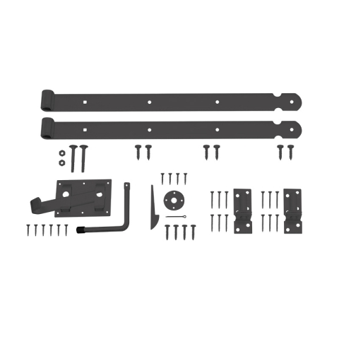 Torbeschlag Schwarz pulverbeschichtet f�r Elephant Industriell Vorgartentore