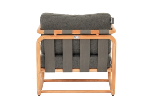 Apple Bee Dolce Lounge Sessel Teakholz Grau