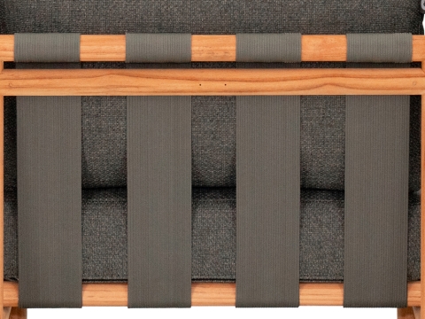 Apple Bee Dolce Lounge Sessel Teakholz Grau