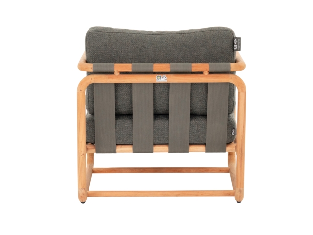 Apple Bee Dolce Lounge Sessel Teakholz Grau