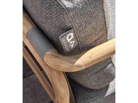 Apple Bee Dolce 2-Sitzer Teakholz Grau Loungesofa 142cm