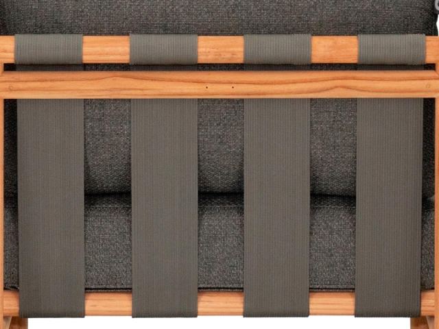 Apple Bee Dolce 2-Sitzer Teakholz Grau Loungesofa 142cm